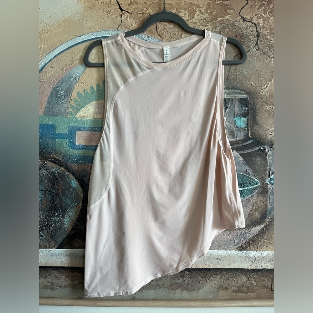 Lululemon Blush Pink Asymmetrical Activewear Tank top